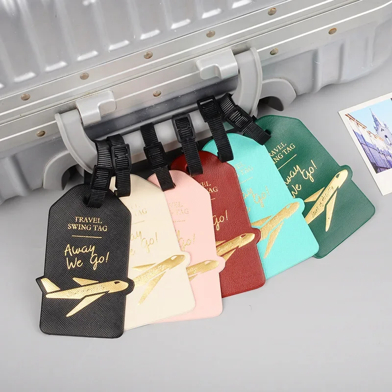 Luggage Tag Leather - Przenośna przywieszka do bagażu podróżnego PU