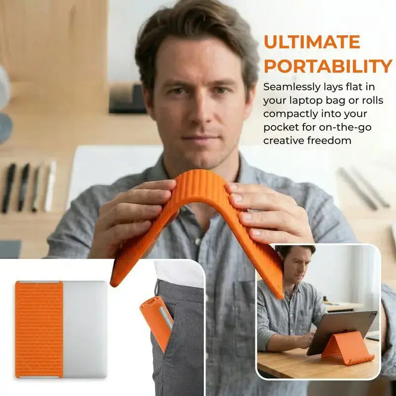 Travel Accessories Apple - Silikonowy składany stojak na telefon, tablet,