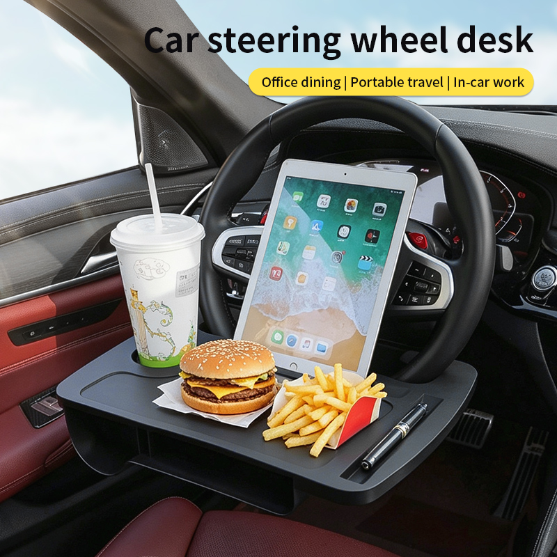 Travel Accessories For Car - Stolik na kierownicę samochodową 2w1, dwufunkcyjna