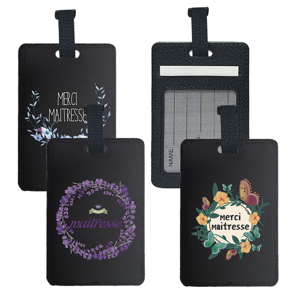 Luggage Tag Leather - Przenośna, personalizowana skórzana zawieszka na bagaż