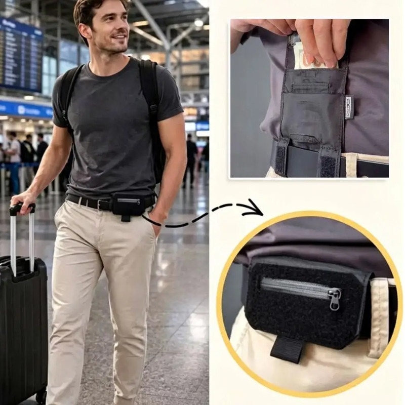 Passport Holder Rfid - Przenośny portfel na pas, prezent dla